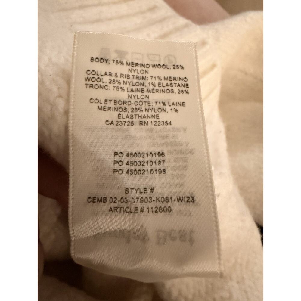 Sunday Best by Aritzia Peggy Cropped Merino Wool Sweater – Cream Size Medium - Picture 7 of 8